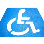 IIDEA 33 x 36 인치 핸디캡 주차장 스텐실, 주차 공간을 위한 재사용 가능한 실리콘 템플릿, 아스팔트, 콘크리트 및 포장 표시를 위한 접이식 및... 