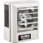 글로벌 산업용 강철 유닛 히터, 수평 또는 수직 다운플로우 팬 강제 5KW, 480V, 3상, 17000 BTU, 벽 천장 마운트, 14-1/8 W x 8-1/2 D 16... 