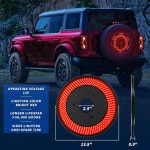 포드 브롱코 2021 2022 2023년 2/4 도어용 카삼 스페어 타이어 브레이크 라이트, LED 3rd 라이트 플러그 앤 플레이, 405PCS 휠 액세서리용... 