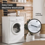 ILWOUL 온열 매트리스 패드 - 5가지 열 설정, 15시간 자동 차단, 텐셀 및 극세사, 방사, 방수, 세탁기 세척 가능, 싱글 컨트롤러, UL 목록... 