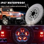 PKEDUO JK 스페어 타이어 브레이크 라이트, 플러그 앤 플레이 LED 레드 3rd Third 라이트 후륜 2007-2017 JKU와 호환됨 FOR JK-RED... 