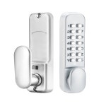 방수 기계식 버튼 암호 래치 Deadbolt 잠금 야외 실내 나무 문에 사용되는 전원 필요 없음 : 데일리딜마켓