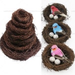 8-25cm 홈 정원 위한 인공 포도 나무 둥지 행복한 부활절  라운드 새 토끼 계란 : 미주스세