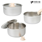 키친아트 무연마제 316스텐 통5중 인덕션 손잡이 탈부착 냄비 20cm : 리빙본