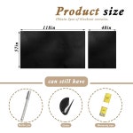 프라도 블랙아웃 블라인드 그늘막, 스티커가 부착된 100 소재 커튼, 침실, 여행, 기숙사 방 창문 드릴 없음1P 118 x 57 + 1P 40 57  57 x... 