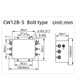 EMI 3상 간섭 20 필터 40 30 100A QEJWWGFI 정화기 전원 방지 교류 50 80 40A CW12B 3선 10 오거형 60 공급 Cw12b-10a-s : MAAQQ05