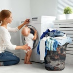 세탁 바구니 꽃과 오래된 시계 보관 방수 원형 손잡이가 있는 휴대용 옷 바구니는 홈 오거나이저 침실 기숙사용 보관함입니다 : Global링크