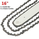 체인톱 블레이드 1, 16 인치 가이드 바, 3 개 예비 부품, STIHL 009 012 021 E180 MS180 : 청우컴퍼니