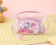 G1573 산리오 3종 pvc 투명 파우치 방수 화장품 여행용 휴대 : 쿠마네상점