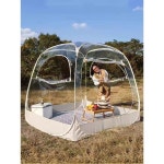 투명 텐트 쉘터 비닐 캐노피 천막 타포린 야외 방수 접이식 방풍 캠핑 포장마차 테라스 옥상 : 정아자