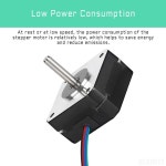 BESJMYT 네마 17 스테퍼 모터 145mNm 고토크 20.5mm/0.80인치 바이폴라 1A-3.5V 2상 4단계 리드 스텝 모터 3D 프린터/CNC 밀링 각인기... 