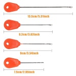 낚시 잉어 털 부비리그 키트 - 45개 곡선 가시 갈고리 땋은 줄 미끼 스토퍼 바늘 도구 향 옥수수 1 45pcs fishing hair rig : 코-워크