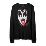 KISS 티셔츠 긴팔 셔츠 남여공용 복고 옷 밴드 면티 록 S : n아주상사