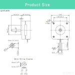 BESJMYT 네마 17 스테퍼 모터 145mNm 고토크 20.5mm/0.80인치 바이폴라 1A-3.5V 2상 4단계 리드 스텝 모터 3D 프린터/CNC 밀링 각인기... 