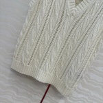 수입 니트 실크 캐시미어 꽈배기 조끼 여자 베스트 하객룩 의상실 g0910 : 차도우