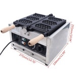 GXFCHYL 1500W 전기 와플 메이커 기계 스테인리스 스틸 논스틱 3pcs 벌집 팝 상업용 플립 밸런스 히팅 다리미, 조절 가능한 온도 타이머... 
