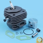 Husqvarna 359 EPA 전기 톱 47mm 빅 보어 감압 포트 15 73-02 용 Nikasil 실린더 피스톤 가스켓 : 투미오스토어