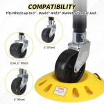 OULEME 트레일러 잭 휠 도크, 트레일러 보트 캠핑카 RV용 텅 잭 휠 초크, 싱글 6인치 8인치 및 듀얼 6인치, 로프 핸들 포함 22P-02P2... 