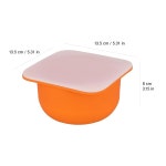 W.xZQ Inc 스태커블 실리콘 장인 피자 도우 증명 상자 뚜껑이 있는 용기 액세서리-6팩-700ml 분량(오렌지) : 에이유에이케이 물산