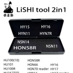 Lishi 2 In 1 도구 HU100(10) HU101 HU100R HU162T(9) HU39 HON58R HON66 HON70 HYN11 HY15 HYN7R HY20 : 바이셀원텐