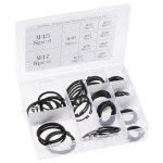 블랙 88Pcs 스냅 와셔 구색 샤프트 스틸 카본 세트 고정 사이즈 25mm 11사이즈 47mm 외부 Circlip Clip : MAAQQ05