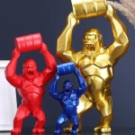 크리 에이 티브 수지 동상 빅 킹콩 아트웍 장식품 동물 시뮬레이션 공예 리프트 버킷 조각 모델 28cm 홈 : 구대1등 장사장11