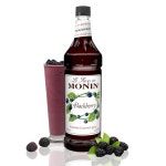 모닌 - 블랙베리 시럽, 맛있는 베리 맛 칵테일 정통 음료 믹스, 스티용 심플 레모네이드, 등, 클린 라벨, 텐 프리(1리터) Peach : 러브인맨해튼