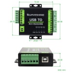 WAVESHARE FT4232HL USB 인터페이스 MAC 변환기 TO RS232 485 Black : 비티앤에스이