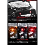 오토바이용 제타 레이싱 G4814 701 LED 플래셔, 테일 라이트가 통합된 턴 시그널, 초경량, 클리어 , 알루미늄 합금, 매트 블랙 : 동인상회