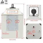 HES N 범용 회전식 체인지오버 W26 63/D303 3 마스터 외부 LW28 63/4 660V 63A 온 오프 포 3상 12 터미널 CE : 엠제이상점