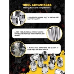 TIROL 20pcs 1/2 -20 러그 너트, 93-10 그랜드 체로키, 87-18 랭글러, 02-12 리버티, 94-01 램 1500, 91-19 익스플로러 원피스 디자인 팩토... 