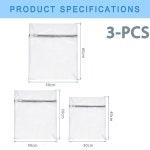 세탁기용 백 3팩 소형 파인 메쉬 세탁 가방 1세트용 3종 의류용 회색 B 버전 : 레몬1