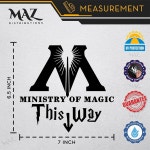 MAZ 배포판 마법부 이쪽 길 데칼 실외 - 447 화장실 및 화장실 MAZ 스티커 사용 비닐 욕실용 객실 벽 변기용 화장실 데칼 및 화장실 스티커 실내... 