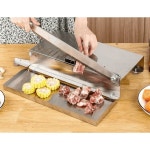 다이싱 머신 슬라이스 냉동 자동 오리 치킨 깍둑썰기 갈비 오이 튀김 슬리팅 업소용 1 중약절골작두 트럼펫 조절불가 : 스튜디오 두지이에