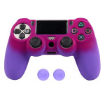 PS4 컨트롤러 용 실리콘 커버 그라디언트 트리거 캡 포함 PlayStation 4 게임 패드 액세서리 용 보호 조이스틱 케이스 : 무드마켓1