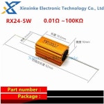 10PCS RX24 5W 알루미늄 전원 금속 쉘 케이스 권선 저항기 0.1R ~ 15K 2 6 8 ohm : 이륙상사