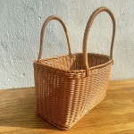 라탄 버킷백 장바구니 원통가방 대나무 비치백 짚가방 밝은색상DIY흑백스트랩포함 덩굴손바구니 : 올구뜨마켓