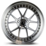 Aodhan DS08 커스텀 휠 - 18x8.5, 35 오프셋, 5x120.65 볼트 패턴, 72.6mm 허브 은색, 가공된 페이스 림 포함 : 사일유통