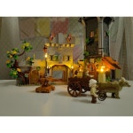 펀홀 중세 시리즈 성벽 감시탑 망루 LED 조명 포함 호환 조립 블럭 F9027 : 구매대행판다