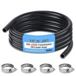 볼티겐 3/8 ID 변속기 오일 쿨러 호스, 파워 스티어링, 유압 시스템용 10FT 라인, 300PSI 스티어링 SAE J1532 (3/8 -10FT) 5/16-5FT... 