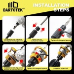 DARTOTEK 카운터싱크 드릴 비트 세트 - M2 82 드릴 11/64 3/16 9/64 스크류용 조정 우드 5/32 카운터 1/8 싱크 HSS 미국 깊이 가능한 보어... 