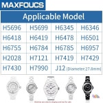 투명 시계 수리 부품  사파이어 글래스  J12 시리즈 H5696 H6345 H2028 H7429 다이얼  33mm : 미주일레