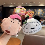 G1582 짱구는 못말려 정품 키링 봉제인형 동전지갑 신짱 페이스 얼굴 선물 : 쿠마네상점