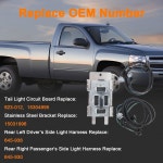 923-012 645-930 645-936 15304995 15031996 스테인리스 브래킷, 뒷좌석 운전석 및 조수석 측면 소켓 세트가 있는 라이트 회로 보드... 