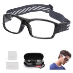 보호 안경용 수그리 스포츠 안경 러닝 농구 축구 충격 흡수 조절 스트랩 1 G8031 Gloss Black Frame : 택배로세계여행