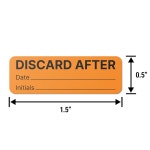 300개 라벨 - 오렌지, 유통기한 경과 후 폐기 스티커 약국, 베이커리, 헬스케어용 1.5 x 0.5 인치 식품 신선도 라벨/약물 1 : 미쿡바잉샵