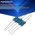 100개 1W 금속 필름 저항기 1% 1R ~ 1M 2R 47R 330R 1K 4.7K 22K 1 2 옴 : 범이소월드