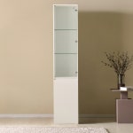 마홀앤 뉴퀸 위스키 진열 수납 장식장 투명 유리, 크림화이트 400진열장 : 마홀앤