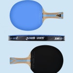 DHS 프로페셔널 탁구 라켓 허리케인 9 고탄성 점성 7성급 카본 파이버 고급 수평 그립 H7004 : 제케연구소