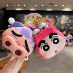 G1582 짱구는 못말려 정품 키링 봉제인형 동전지갑 신짱 페이스 얼굴 선물 : 쿠마네상점